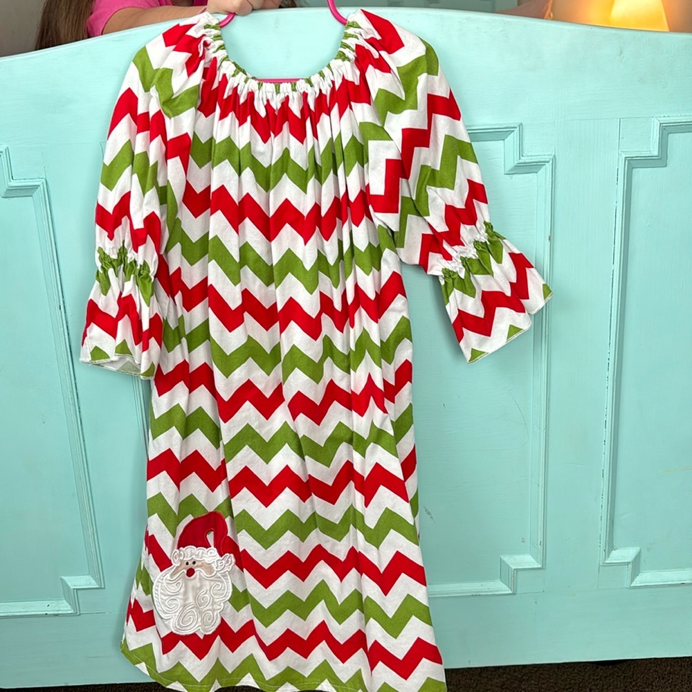 Chevron girls holiday dress. Perfect for Christmas/holiday parties.